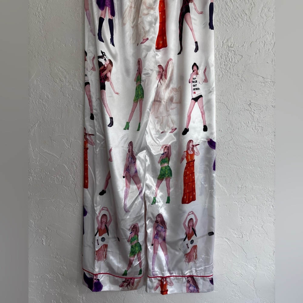 Eras Inspired Pop Star Satin‎ Lounge Pants Small 30” Inseam - Picture 8 of 8